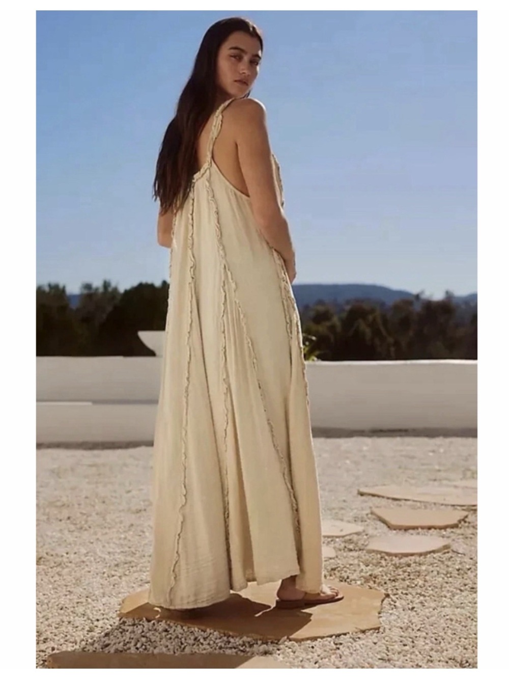Free People Mckinley Maxi Dress in Crème Brûlée - Picture 2 of 9